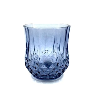 JOGO COPO DE VIDRO AZUL 6PCS