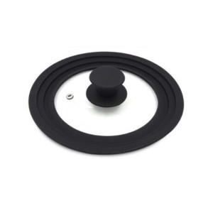 TAMPA DE PANELA DE VIDRO E SILICONE 16-18-20CM