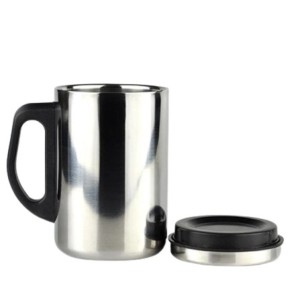 CANECA TÉRMICA COM TAMPA DE INOX 350ML