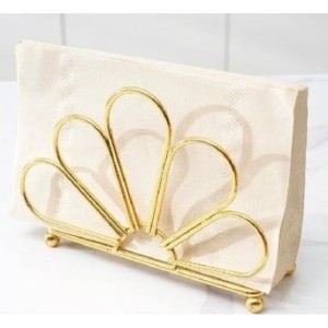 PORTA GUARDANAPO ARAMADO DOURADO