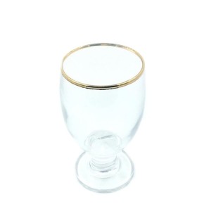 TAÇA DE VIDRO DOURADO